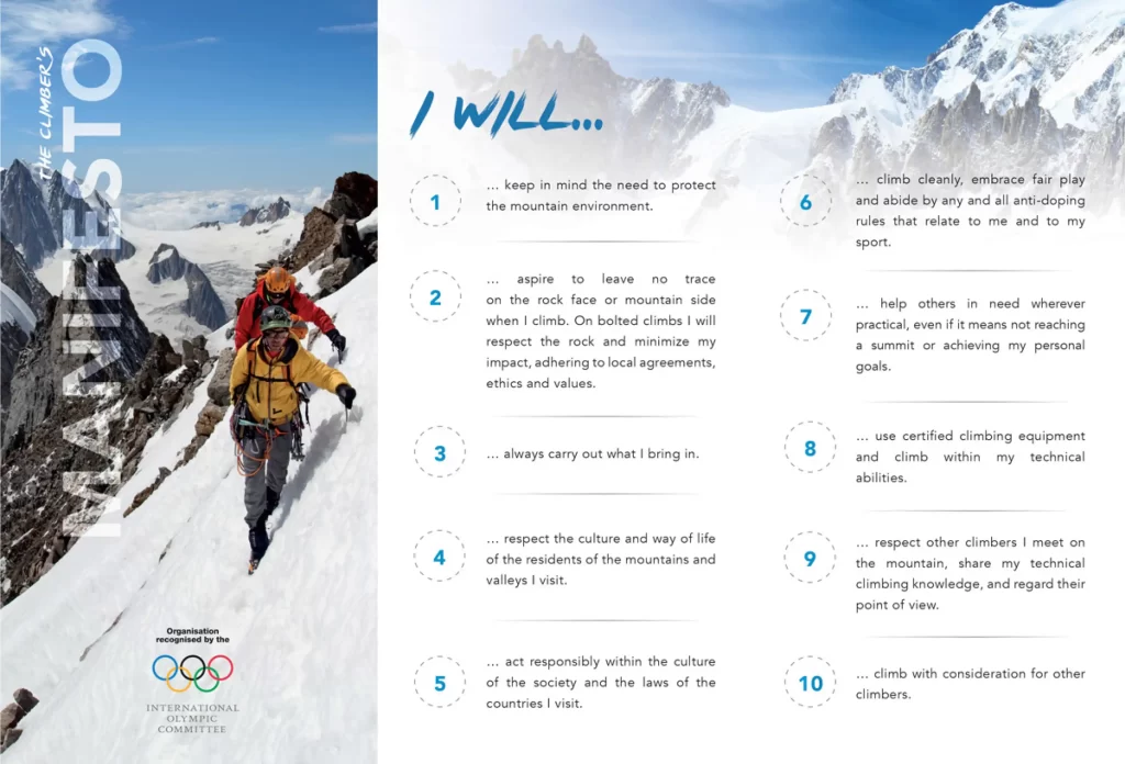 The Climber's Manifesto | UIAA